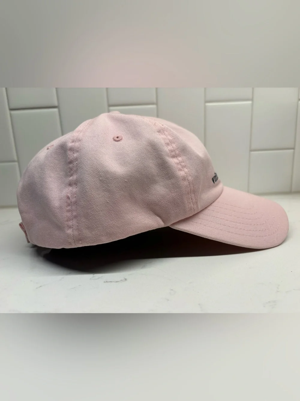 Vineyard Vines Pink Whale Cotton Strapback Baseball Cap Dad Hat⁠